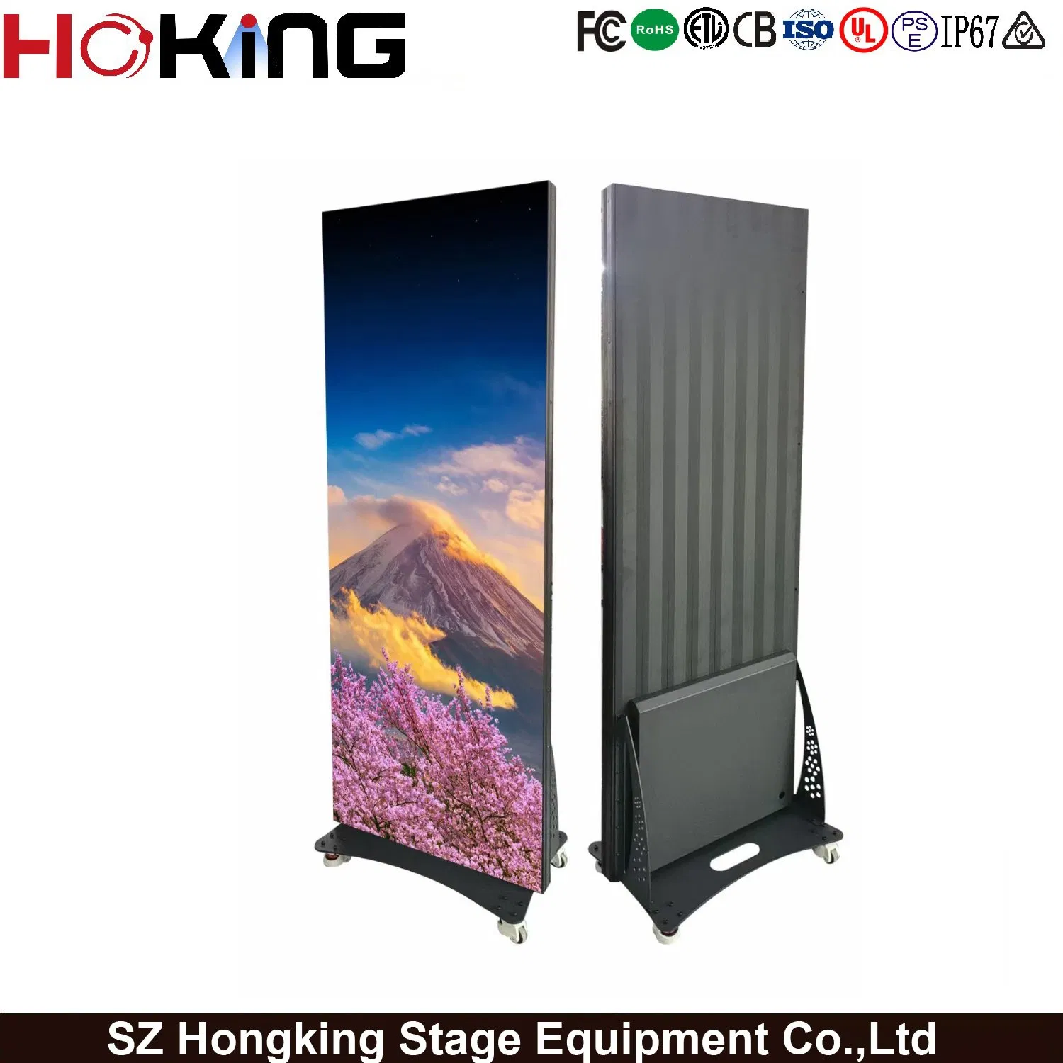 Floor Stand Portable LED Poster Indoor P2 P2.5 P3.076 Poster LED Screen