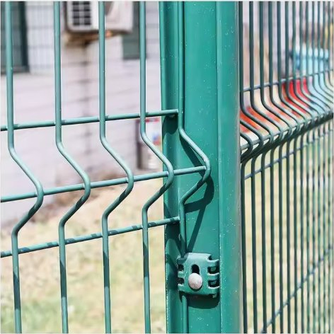 High Quality PVC Coated 3D Wire Mesh Fence Anti Climbing Welded Bending Fence Panels Square Post Curved 3D Fence for Sale