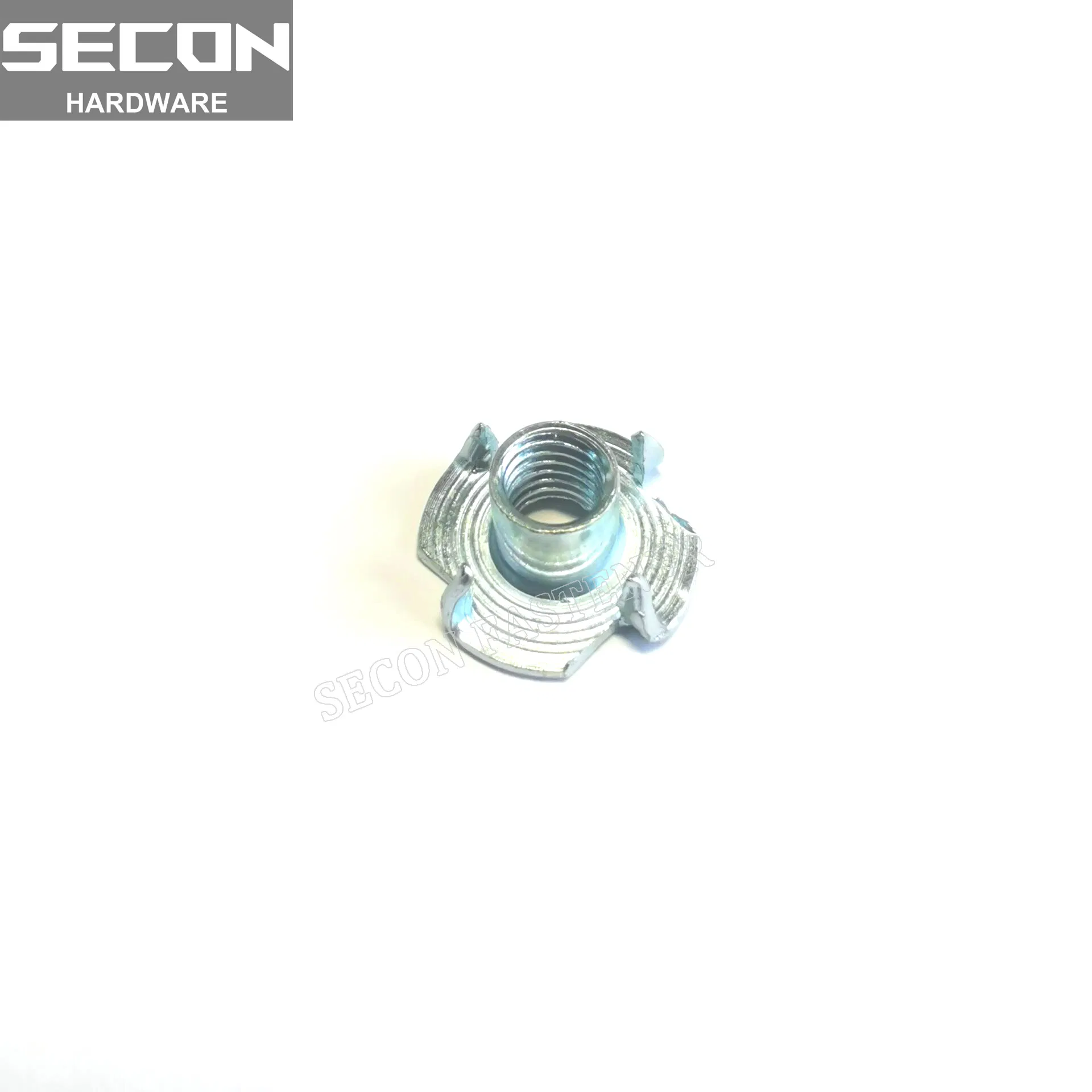 China Factory OEM SAE ASTM ISO Stamping Coldforged Wing Nut Spring Nut Tee Nut Withe Zinc Plated /Yellow Zinc Plated