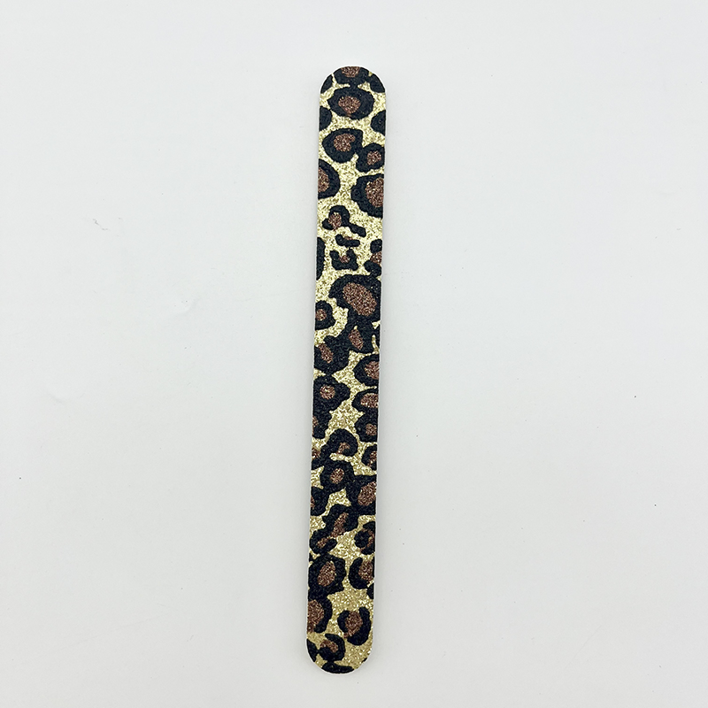Custom Leopard Print Nail File Kit for Women Nail Clipper Set with Nail Buffe Files