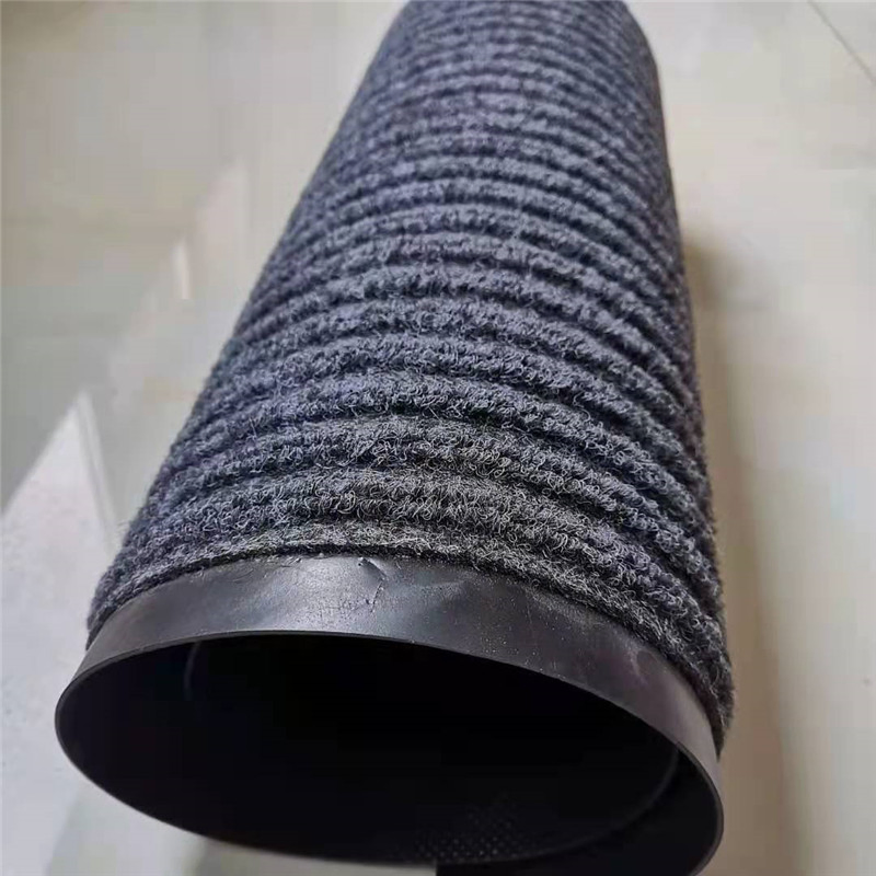 OEM Custom PVC Backing Anti-Slip Washable Kitchen Floor Mat/Anti Slip Toilet Nonwoven Double Rib PVC Entrance Door Mat Made in China Factory