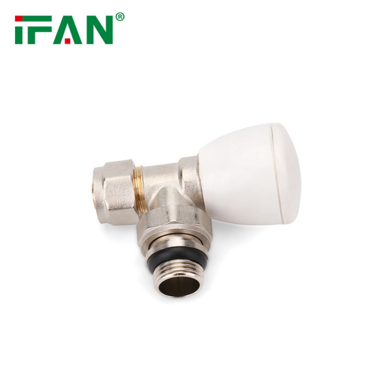 Ifan ISO 22391 Low Price Thermostatic Radiator Valve 1/2'' 3/4'' Brass Valve Customized Brass Radiator Valve