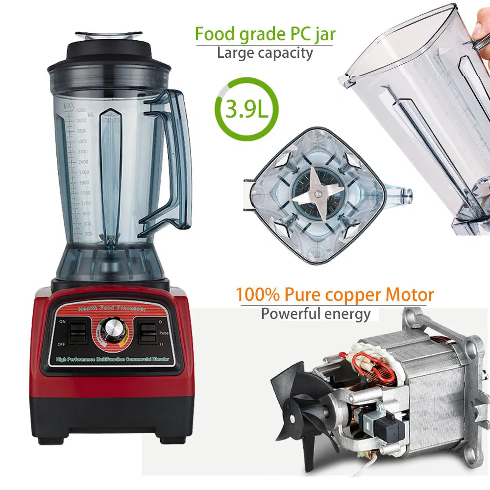 3.9L Big Powerful Smoothies Large Commercial Juice Food Mixer Heavy Duty Industrial Blender