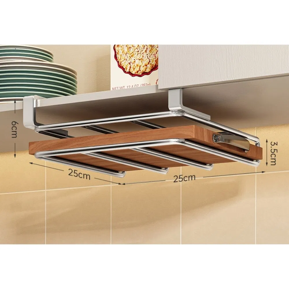 Cabinet Storage Shelf, Cutting Board Rack with Hooks Wyz28307