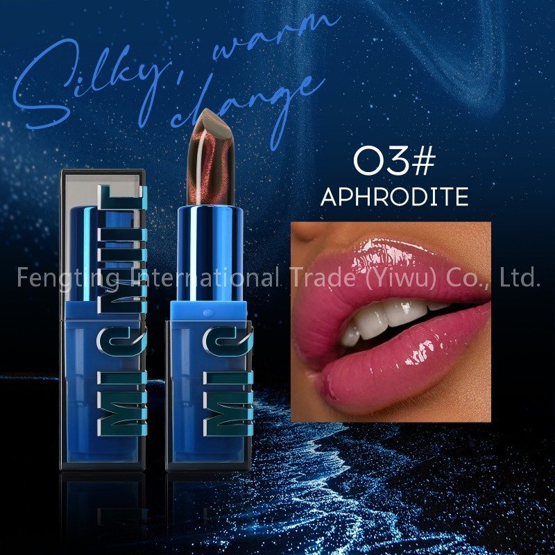 Exclusively Imported Cat-Eye Temperature-Changing Thousands Color Options Fine Glitter Stickiness Color-Changing Lipstick