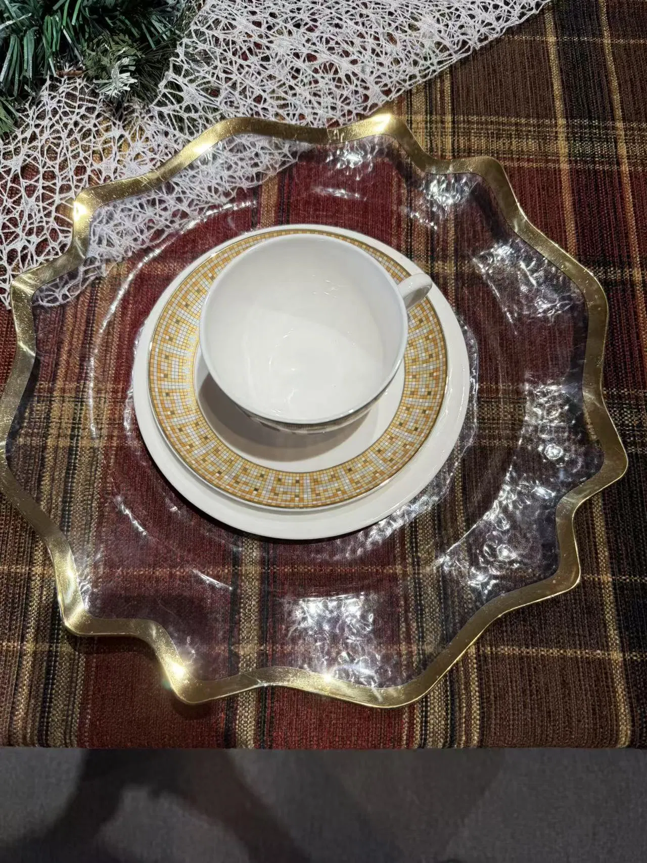 PP Plastic Charger Plate Party/Wedding/Resturant Use