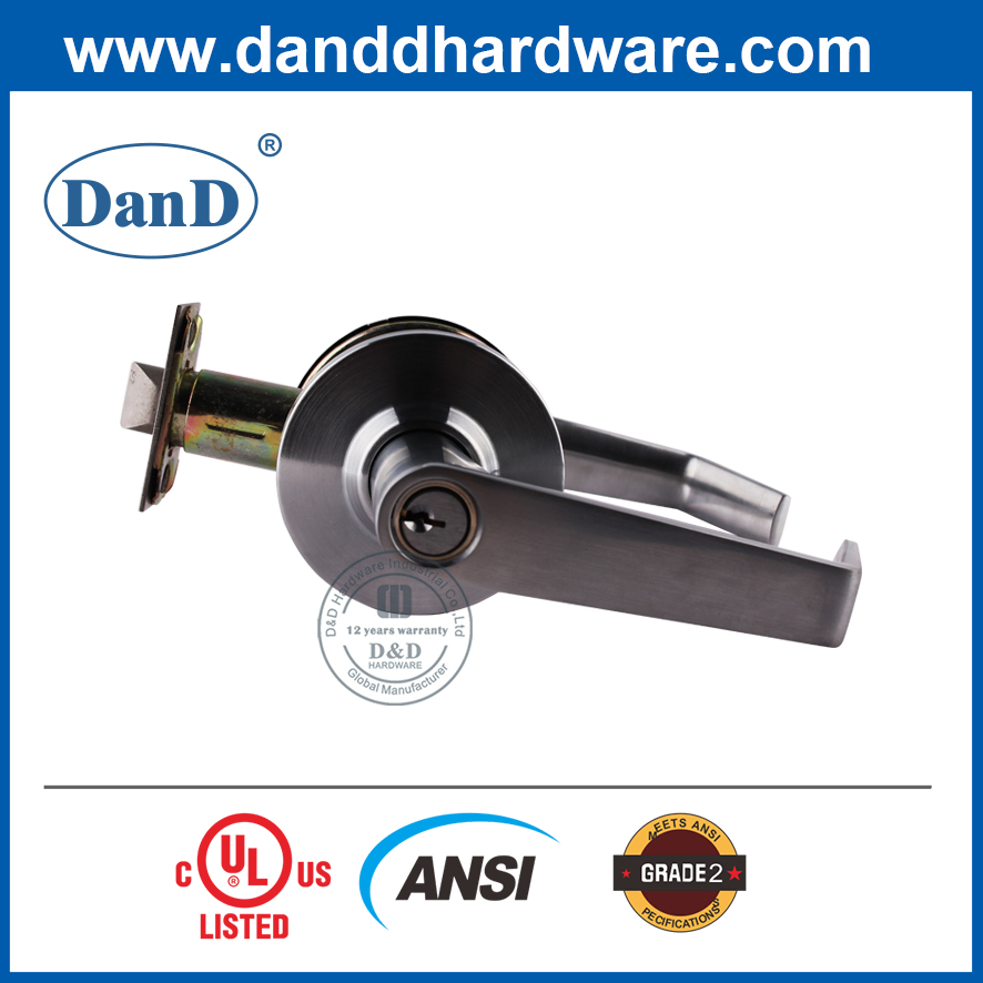 UL Listed ANSI Grade 2 Door Hardware Accessories Interior Door Lever Handle Lock Fire Rated Amercian Style Tubular Lockset Lock