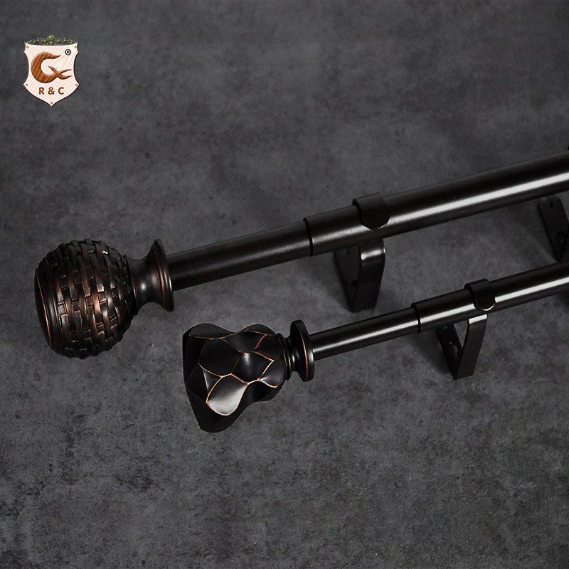 Manufacture Home Decorative 28mm Extendable Curtain Rods Set
