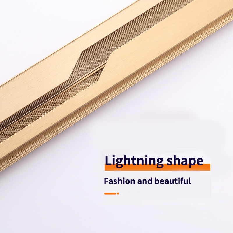 Concealed Slotless Aluminum Lightning Handle Cabinet Wardrobe European Style Handle