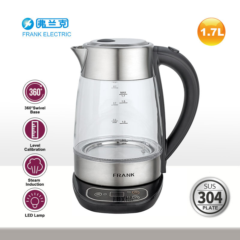 Glass Electric Kettle Free Auto Shut off 304 S/S Material