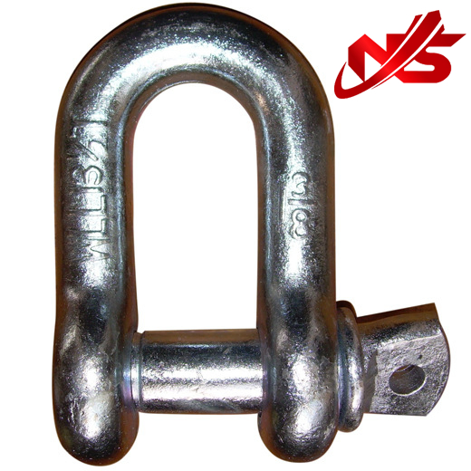Us Type Drop Forged G-210 Screw Pin Dee Shackle Galvanized Carbon Steel