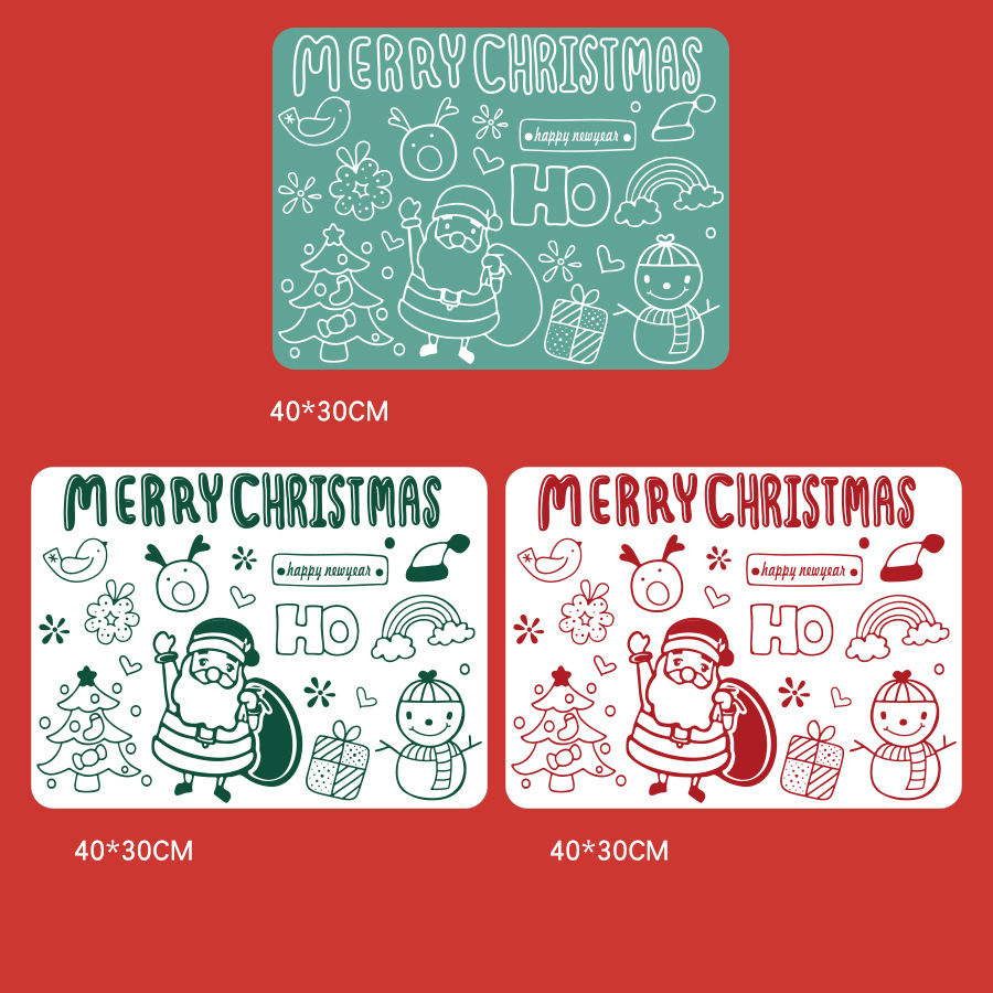 Детский силиконовый коврик для стола Новогодний