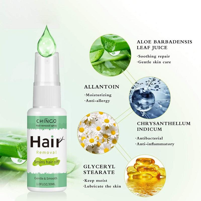 Effective Hair Removal Spray Painless Smoothing Stop Hair Growth