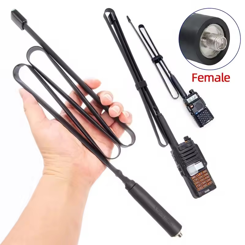 Складная тактическая антенна VHF/UHF SMA для раций Baofeng