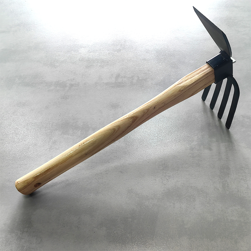 Farming Tools Wooden Handle Garden Dual-Purpose Hoe Vegetable Garden Planting Small Hoe