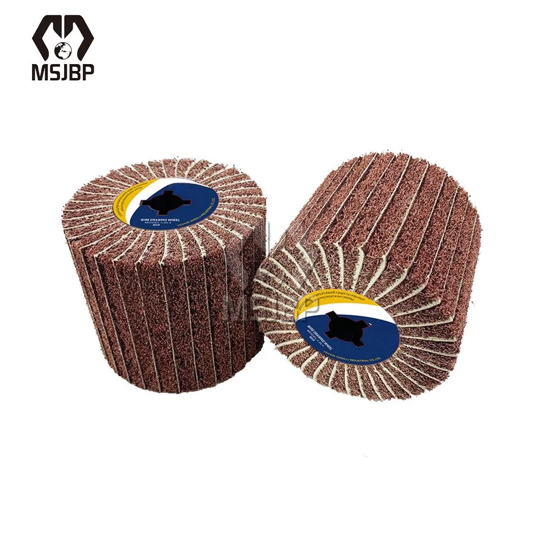 Msjbp Stone Abrasive Polishing Brush China Manufacturers 60# 80# 120# 180# Grit Non-Woven Abrasive Wire Drawing Polishing Brush