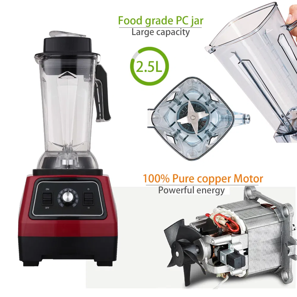 New 2500ml 3HP Heavy Duty Proefssional Smoothie Commercial Bar Blender