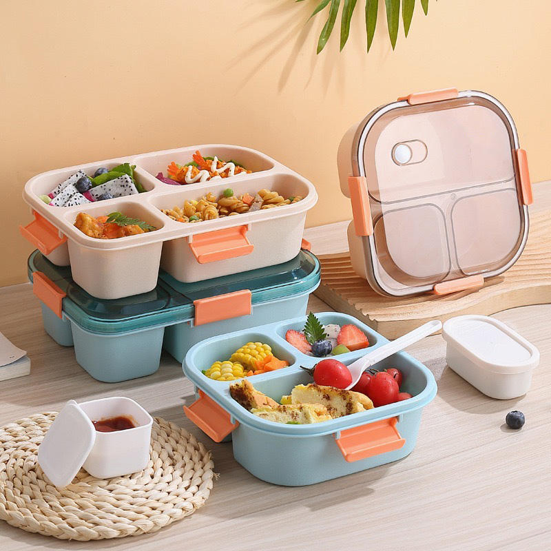 Eco-Friendly Reusable Plastic Lunch Box for Daily Meals