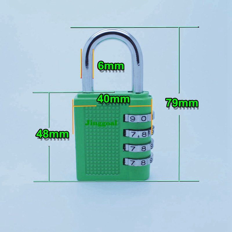 Showcase 4 Digit Code Password Luggage Padlock Combination Lock