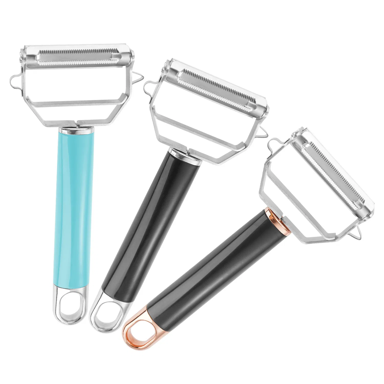 Stainless Steel Double-Ended Peeler Multi-Functional Melon Paring Knife 3-in-1 Household Double-Ended Grater