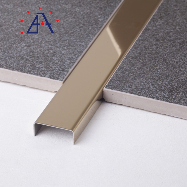 High Quality 2.5m Matt Finish Colour Flooring Edge Metal Curved Shape Aluminum Tile Trim for Home Decoration Use