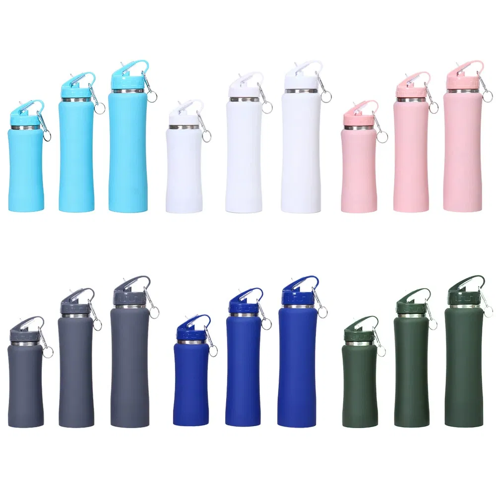Reusable 304 Stainless Steel Vacuum Insulated Water Bottle with Wide Mouth and Handle