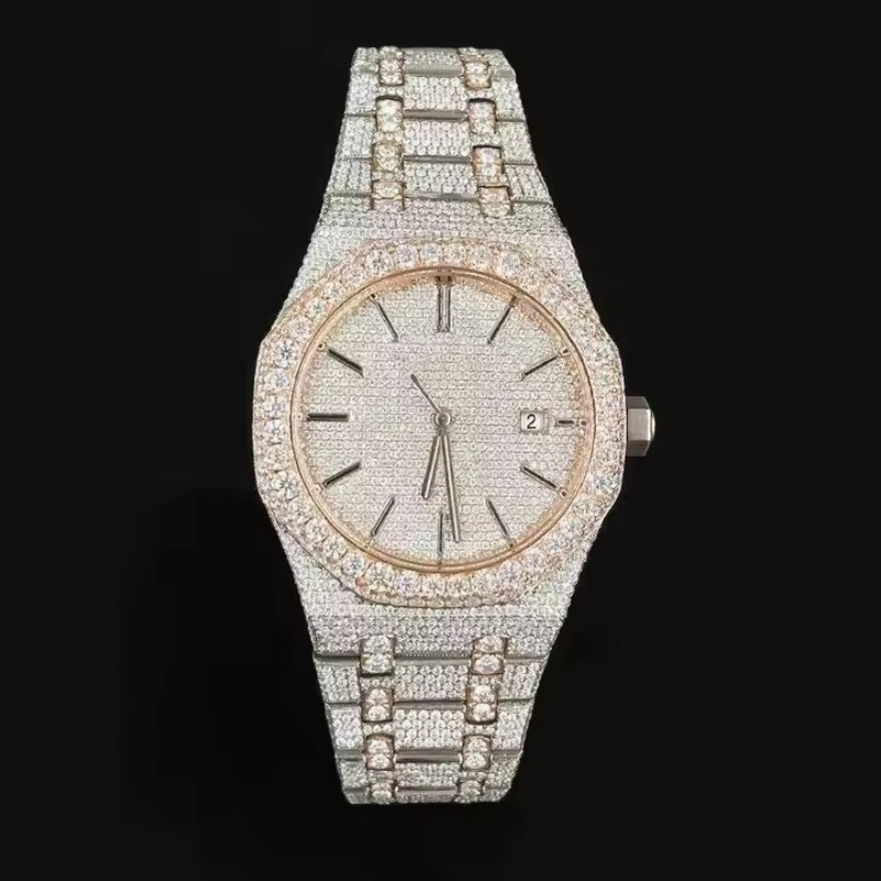 Top Quality Men Women Vvs D Colour Moissanite Designers Watches Automatic Mechanical Hip Hop Watches Port Luxury Iced out Watch