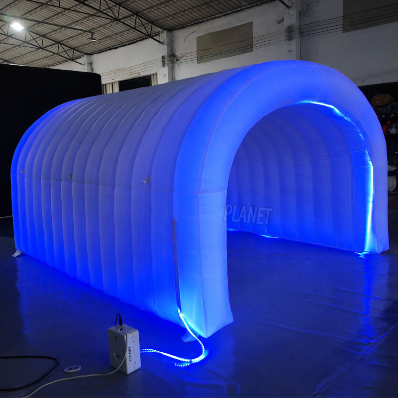 Customized Giant Mobile Inflatable LED Changing Tunnel for Promotion