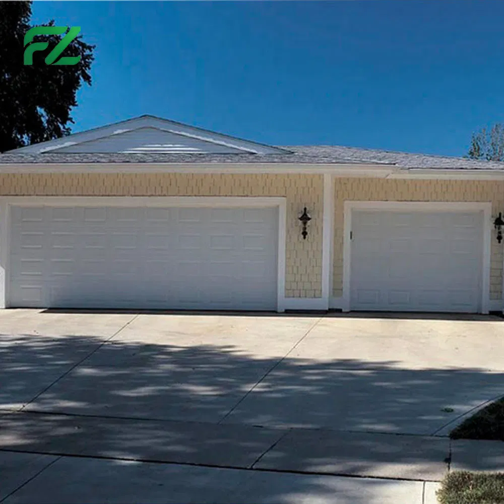 Customizable Stacked Double Garage Door Insulated 9X7 Residential Overhead Garage Door