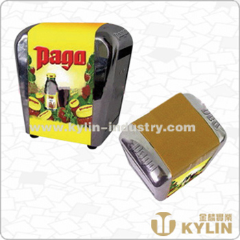 New Premium Crown Shape Tinplate Metal Napkin Dispenser