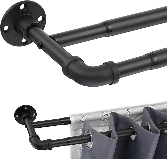Good Quality Double Poles with Metal Heavy Duty Blackout Curtain Rod