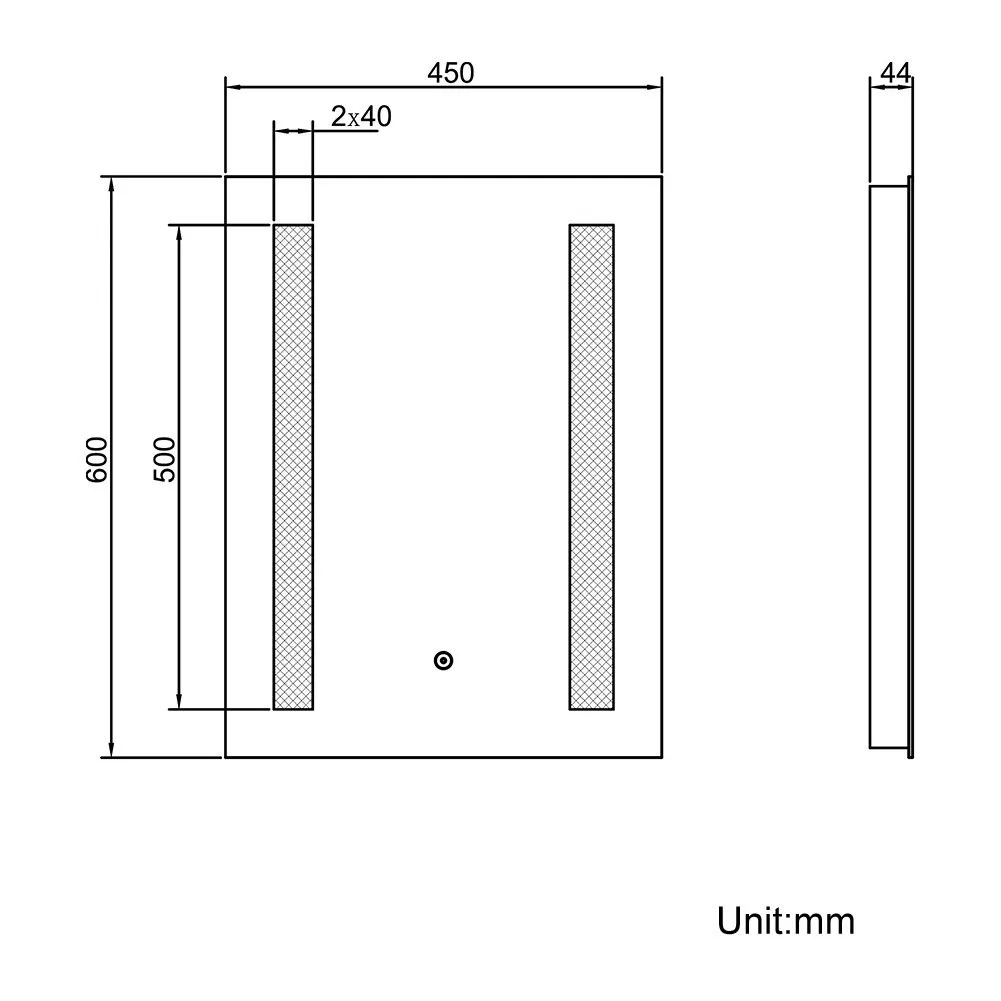 Sleek Touch Control LED Vanity Mirror for Effortless Grooming