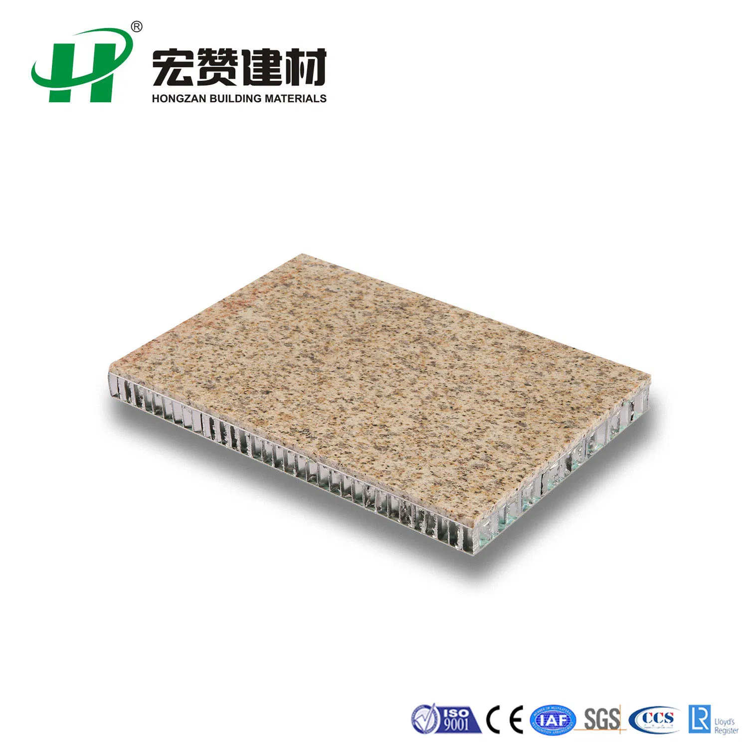 Exterior Cladding Is Made of Lightweight Decorative Stone Honeycomb Panels