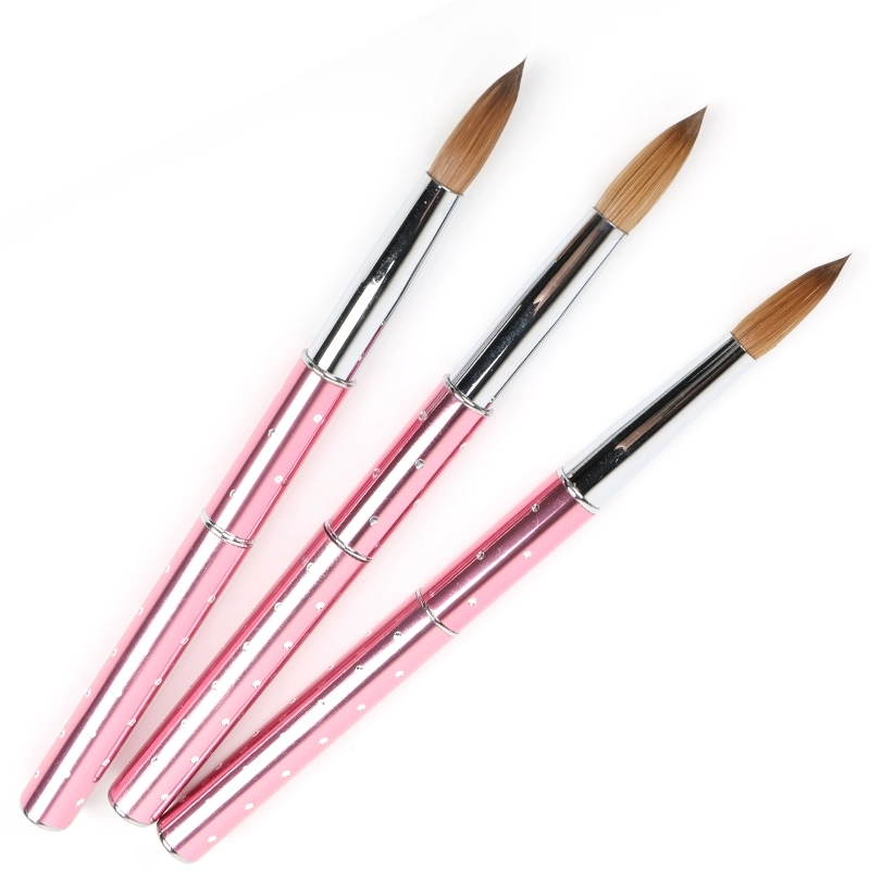 Professional 100% Kolinsky Nail Acrylic Brush Customized Handle Private Label Mink Hair Nail Brush Nail Acrylic Brush