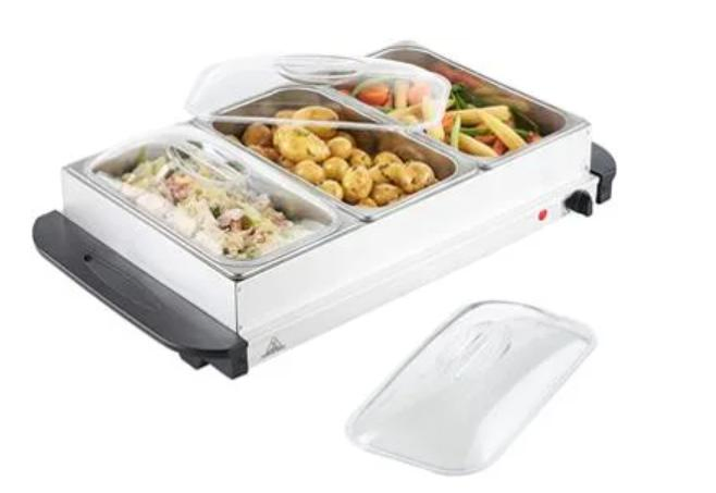 3X2.5L Separate Warming Pans Beffet Warmer