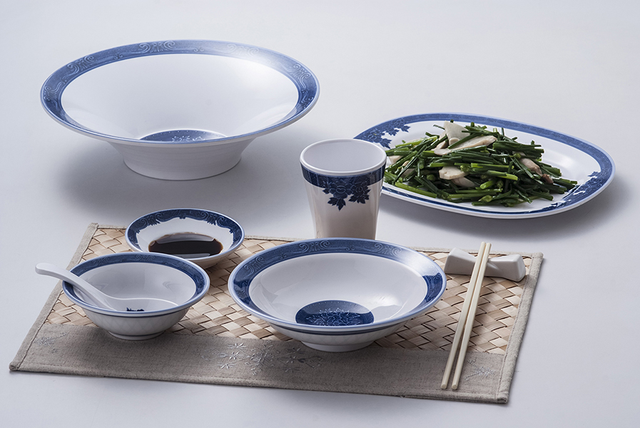 White Bowl Melamine Noodle Bowl Trumpet Bowl Customization Bowl