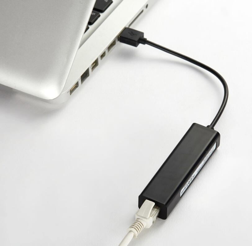 Versatile USB 2.0 Hub with 3 USB-a Ports and RJ45