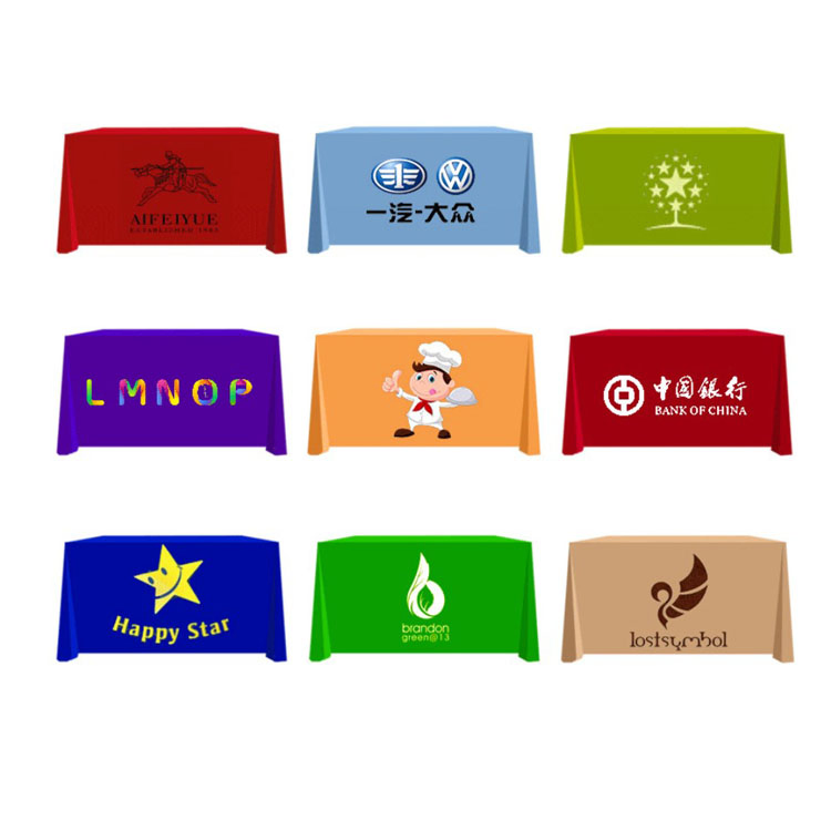 Promotional Item Custom Advertising Logo Rectangle Table Cloth Cover Wedding Table Cloths for Events Table Cloth