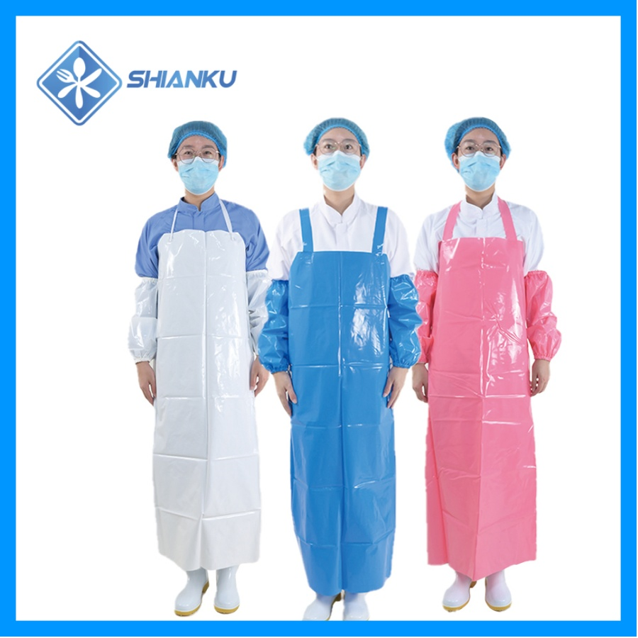 Shianku Industrial Waterproof Sleeveless Plastic Working TPU Apron