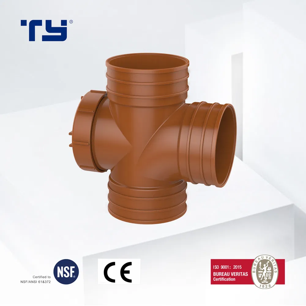 Wing P Trap of PVC Plastic Drainage Waste Pipe Tube Invert Reduced Branch Plug Fittings with GB/T 5836.1