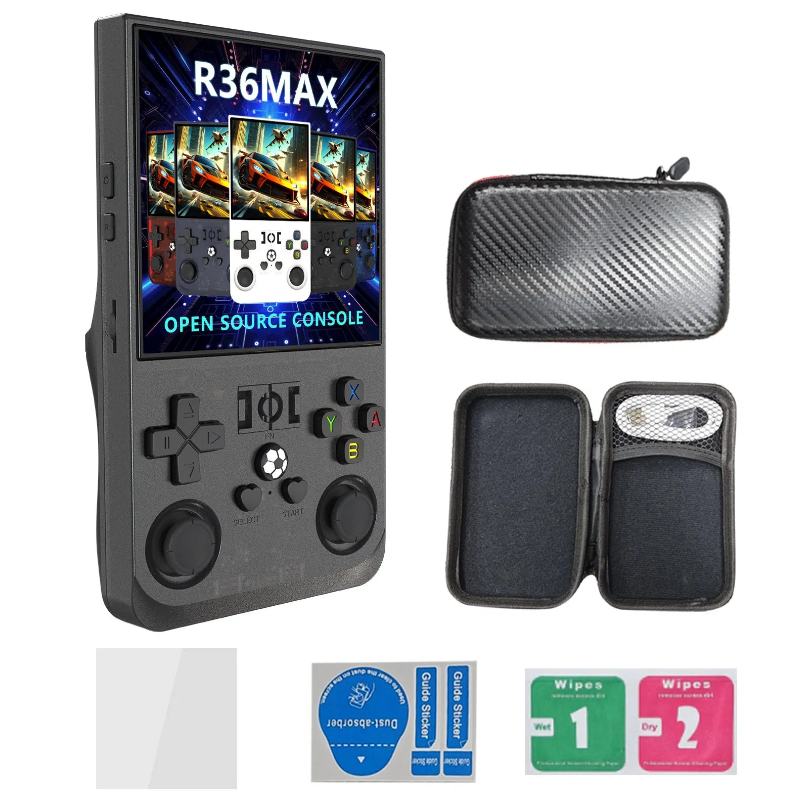 Портативная игровая консоль R36max с 15000 игр, 4 дюйма