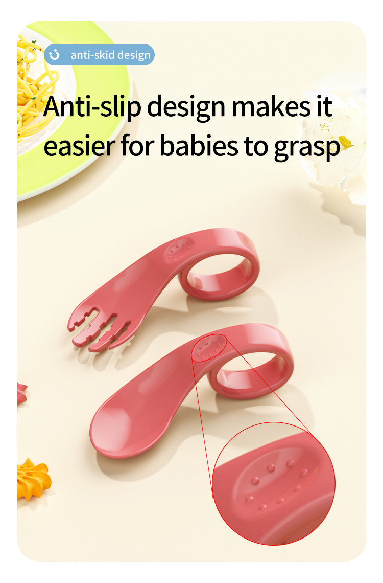 Baby-Friendly Silicone Spork for Easy Grasp and Use