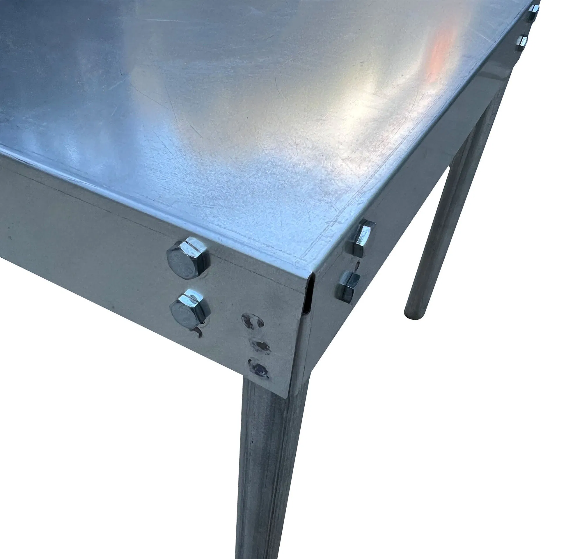 Elevated Galvanized Steel Stand for Water Heater with Cross-Brace Design