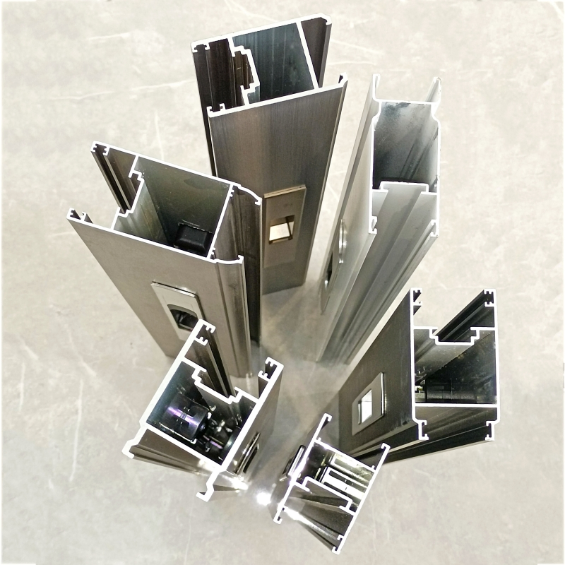 Whole Sales Silver Black Coffee Powder Coating Extruded Aluminium Profile