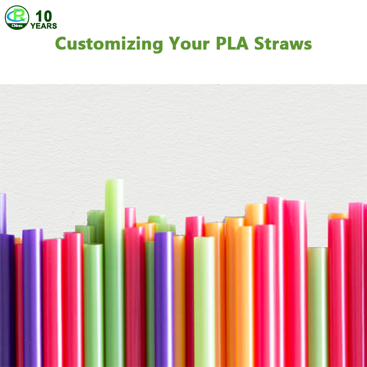 100% Compostable Custom Private Label PLA Straws with Logo
