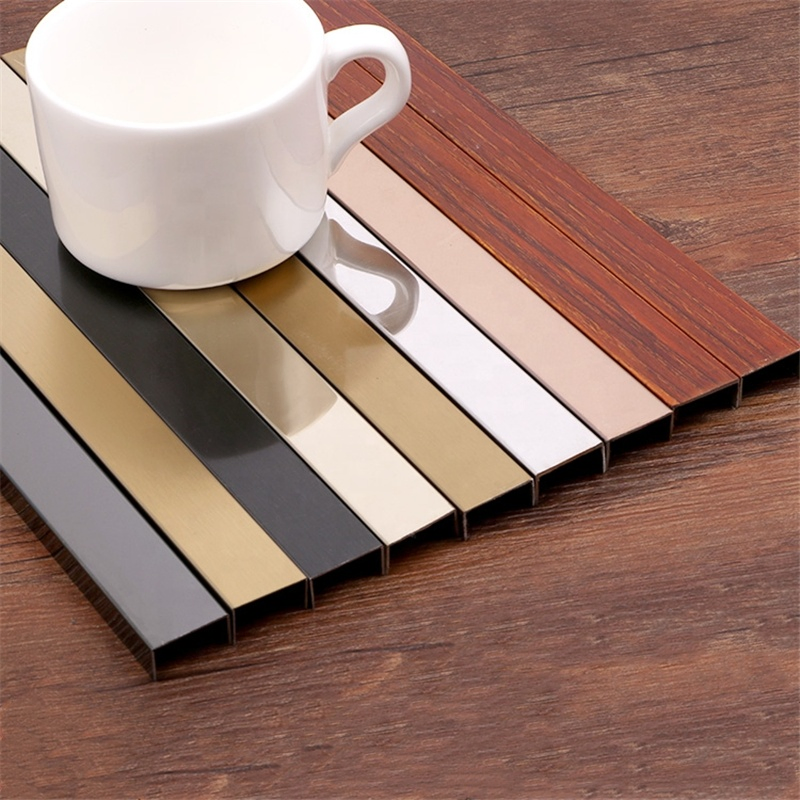 Supply Best Quality 304 316 Mirror Gold Metal Stainless Steel Trim for Interior Frame Decoration