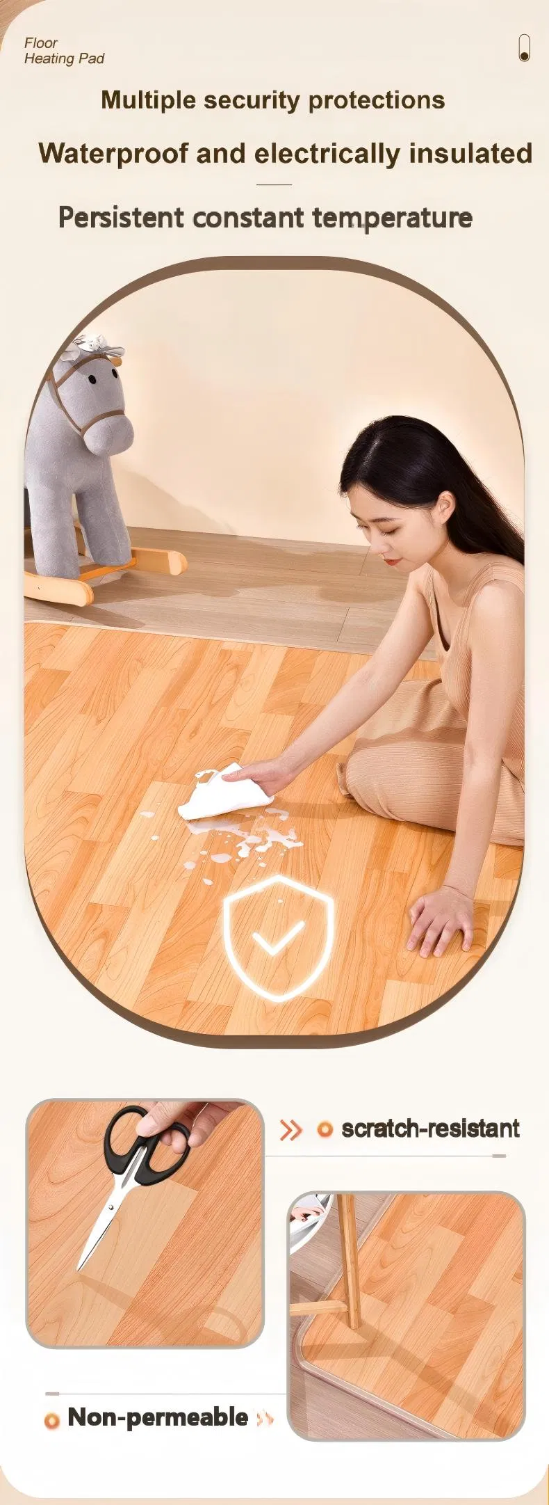 Ultra-Soft Heating Pad with Waterproof Design for Pain Relief