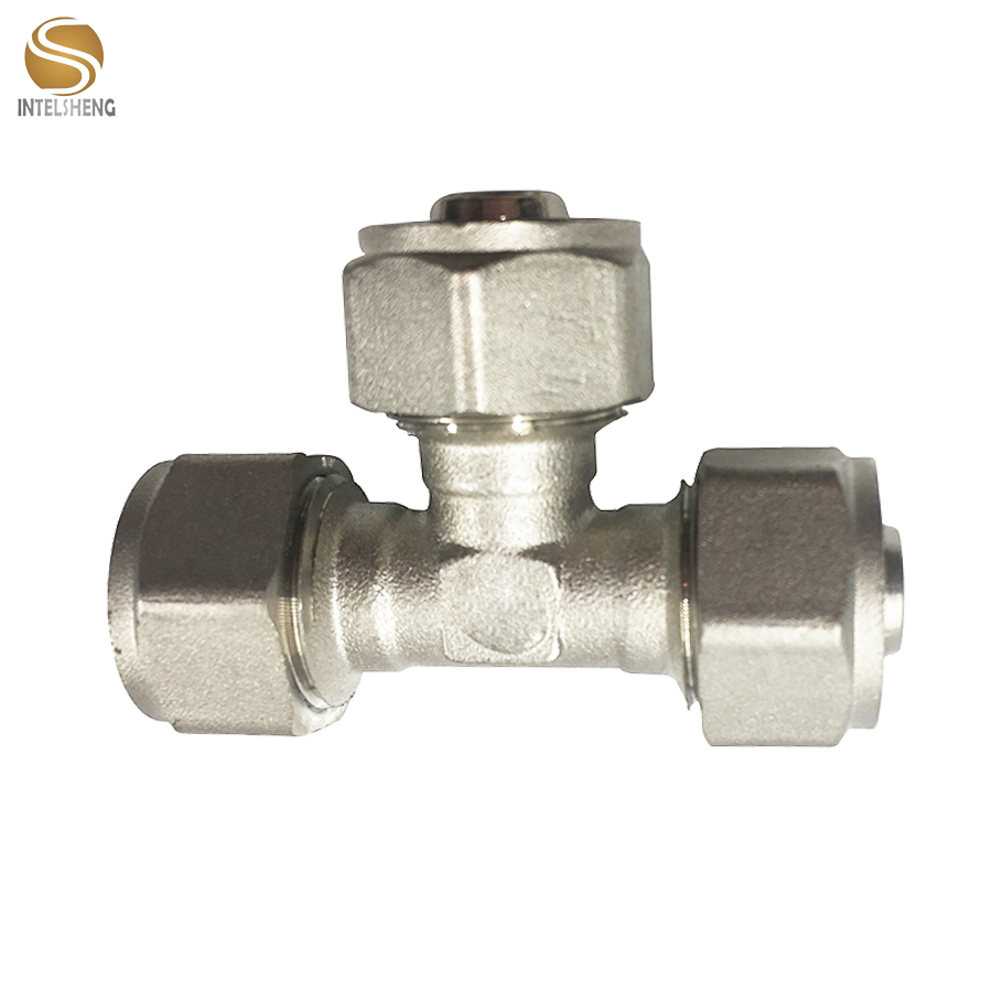 1/2 Inch Brass Compression Tee for Pex Pipe
