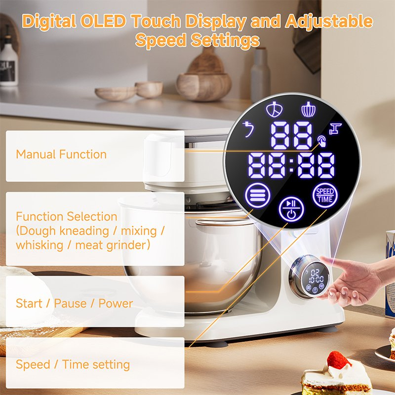 Wholesale Multifunctional 7L Kitchen Stand Mixer with Meat Grinder Accessories