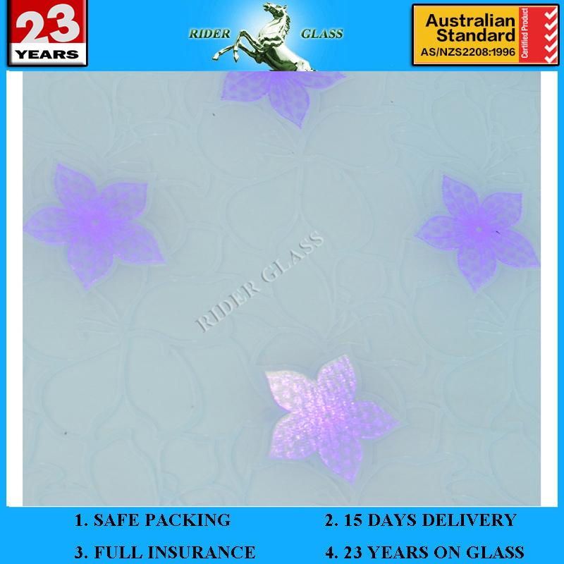 3-6mm Am-75 Art Decorative Acid Etched Frosted Glass